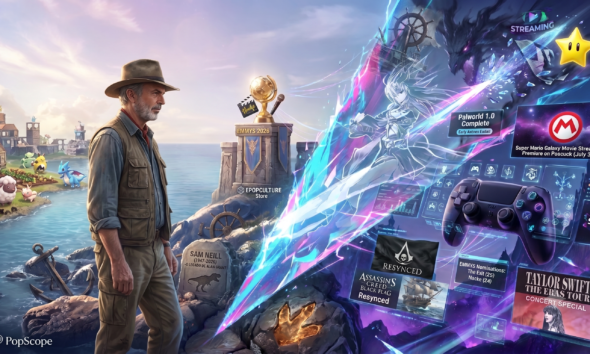 PopScope #2 - Palworld 1.0, Assassin's Creed Black Flag Resynced e Emmys 2026 - banner editorial EPOPCULTURE News